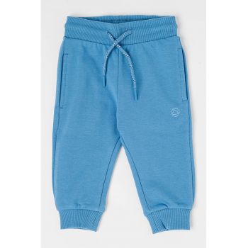 Pantaloni de trening din amestec de bumbac cu snur