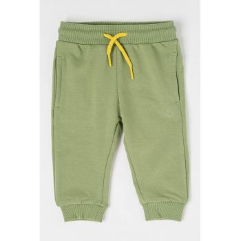 Pantaloni de trening din amestec de bumbac cu snur