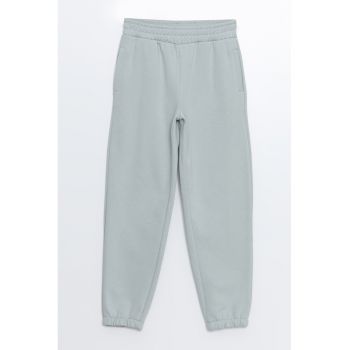 Pantaloni de trening lejeri cu model uni