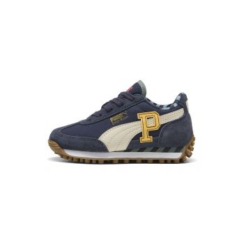Pantofi sport din material textil si piele intoarsa