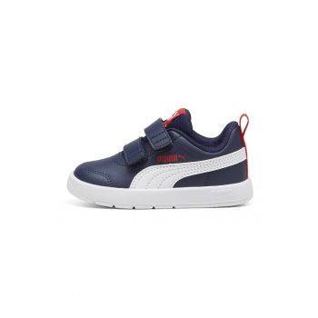 Pantofi sport din piele ecologica cu inchidere velcro Courtflex
