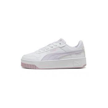 Pantofi sport flatform de piele ecologica