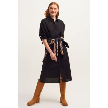 Rochie-camasa midi de bumbac