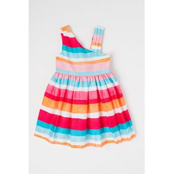 Rochie de bumbac cu model in dungi