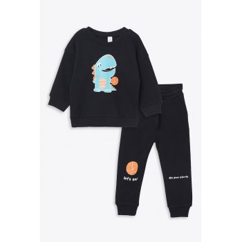 Set de bluza de trening cu imprimeu grafic si pantaloni de trening