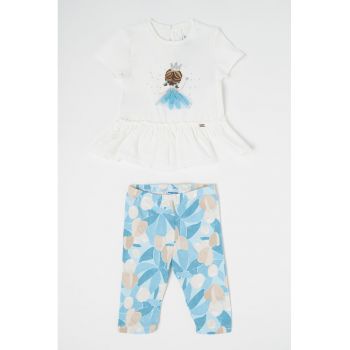 Set de pantaloni si tricou din amestec de bumbac - 2 piese