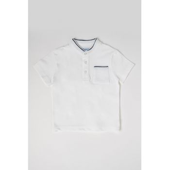 Tricou cu buzunar pe piept Henley