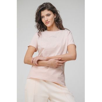 Tricou din bumbac cu strasuri