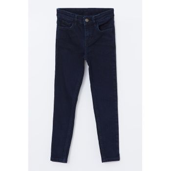 Blugi skinny cu talie inalta