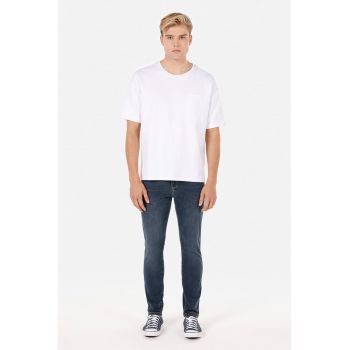 Blugi skinny cu talie medie