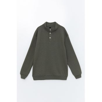 Bluza de trening cu fenta cu capse
