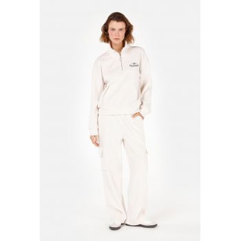 Bluza de trening cu imprimeu text pe piept