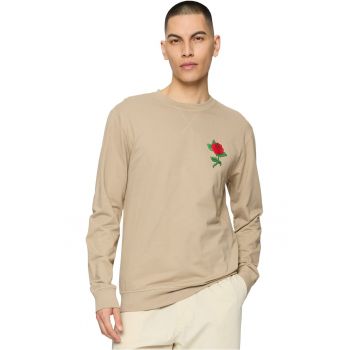 Bluza de trening cu trandafir decorativ