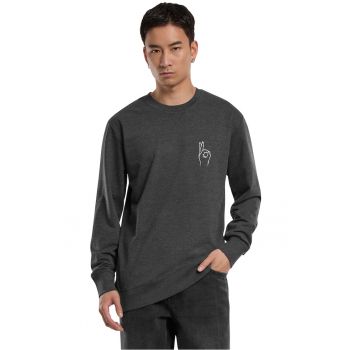Bluza de trening unisex de bumbac cu decolteu la baza gatului