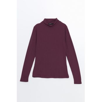 Bluza striata cu guler scurt