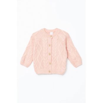 Cardigan cu nasturi si model torsade