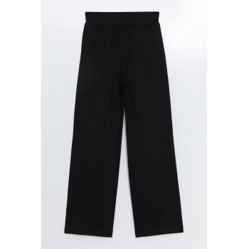Pantaloni cu talie inalta si croiala dreapta