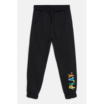 Pantaloni de trening cu snur de ajustare si buzunare laterale
