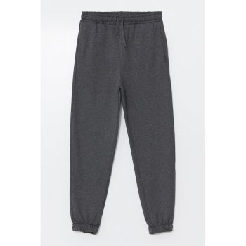 Pantaloni de trening din amestec de bumbac cu buzunare laterale