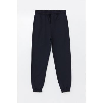 Pantaloni de trening din amestec de bumbac cu buzunare laterale
