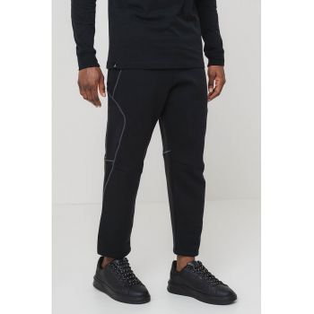 Pantaloni de trening din amestec de bumbac cu snur in talie