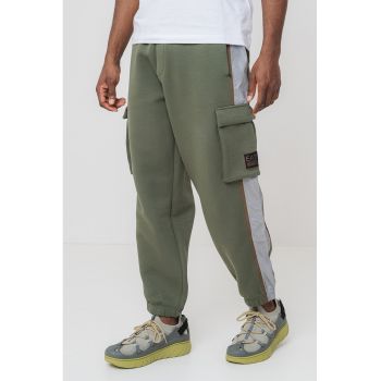 Pantaloni din amestec de bumbac cu snur
