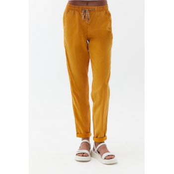 Pantaloni din amestec de lyocell cu snur