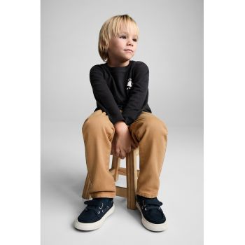 Pantaloni drepti cu banda elastica in talie