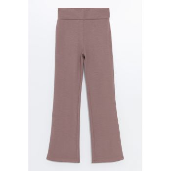 Pantaloni drepti cu talie elastica