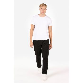 Pantaloni drepti din amestec de bumbac