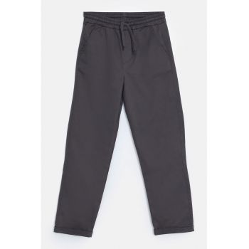 Pantaloni regular fit din amestec de bumbac