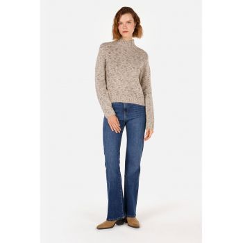 Pulover slim fit tricotat
