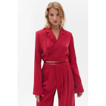 Sacou crop cu cordon