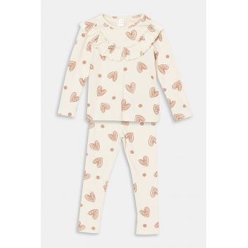 Set de bluza cu imprimeu si colanti