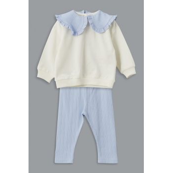 Set de bluza si pantaloni din bumbac - 2 piese