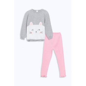 Set de colanti si pulover din bumbac - 2 piese