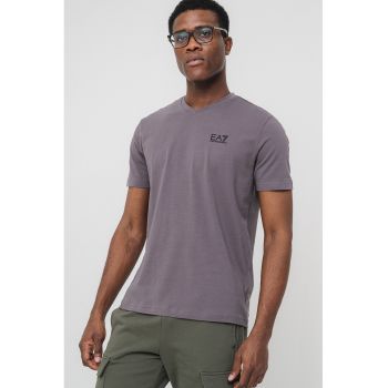 Tricou din amestec de bumbac cu logo