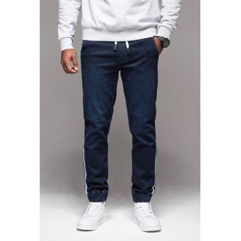 Blugi jogger cu talie ajustabila