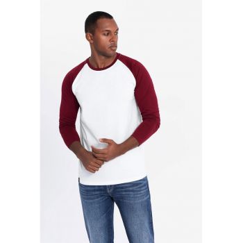 Bluza din bumbac cu maneci raglan
