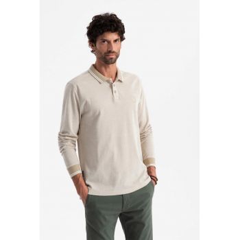 Bluza polo cu fenta cu fermoar