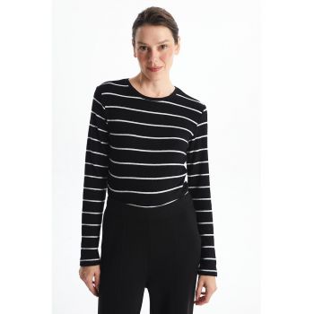 Bluza slim fit cu dungi