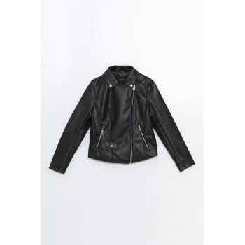 Jacheta biker din piele ecologica
