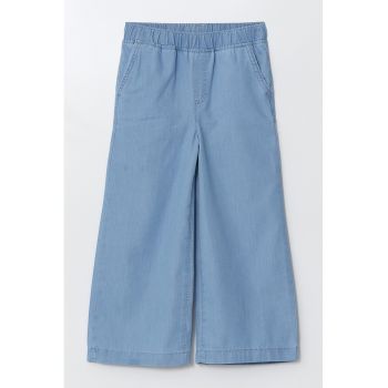 Pantaloni cu croiala ampla din chambray