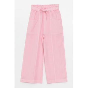 Pantaloni din lyocell cu snur de ajustare
