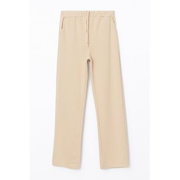 Pantaloni drepti cu snururi