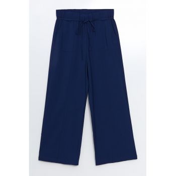 Pantaloni evazati cu talie elastica