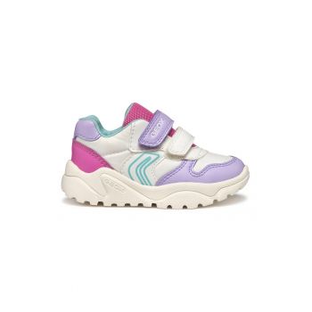 Pantofi sport cu velcro si garnituri din piele ecologica