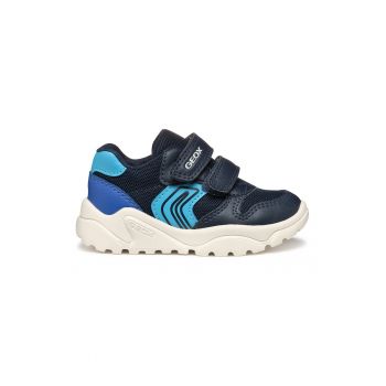Pantofi sport cu velcro si garnituri din piele ecologica