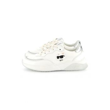 Pantofi sport din piele ecologica cu logo