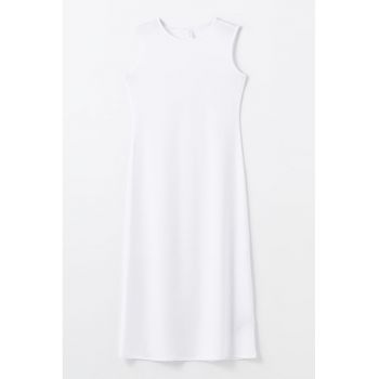 Rochie de casa cu decolteu rotund